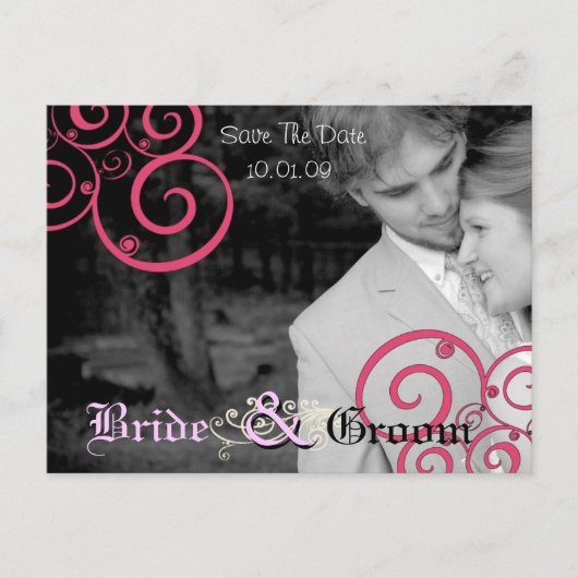 写真の日付を保存 案内ポストカード (正面)