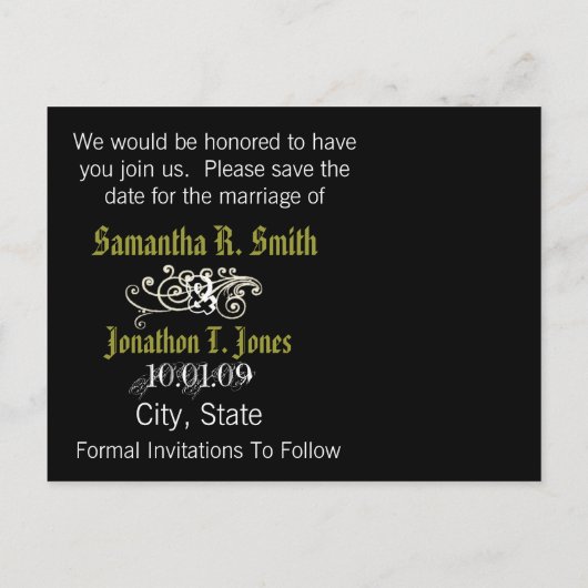 写真の日付を保存 案内ポストカード (裏面)