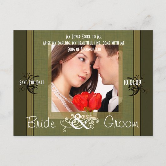 写真の日付を保存 案内ポストカード (正面)