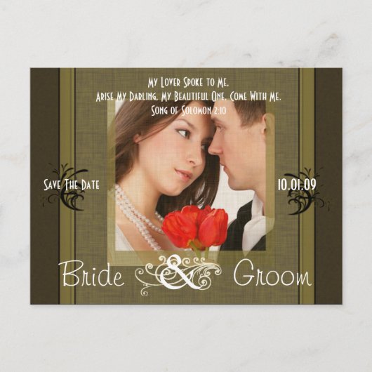 写真の日付を保存 案内ポストカード (正面)