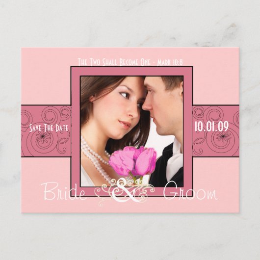 写真の日付を保存 案内ポストカード (正面)