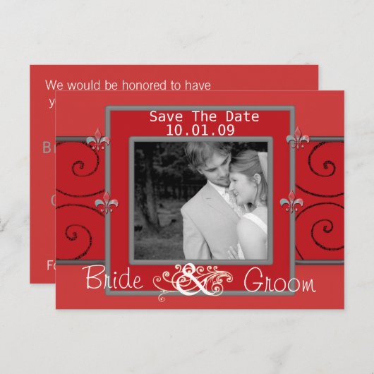 写真の日付を保存 案内ポストカード (正面/裏面)