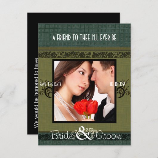 写真の日付を保存 案内ポストカード (正面/裏面)