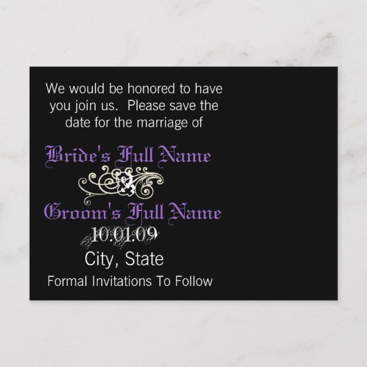 写真の日付を保存 案内ポストカード (裏面)