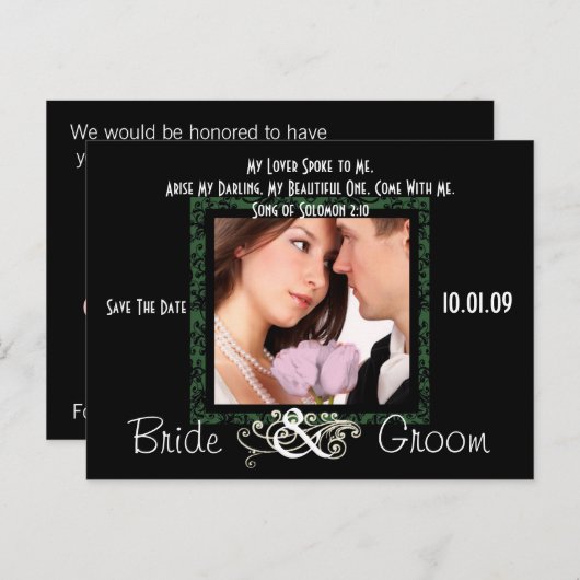 写真の日付を保存 案内ポストカード (正面/裏面)