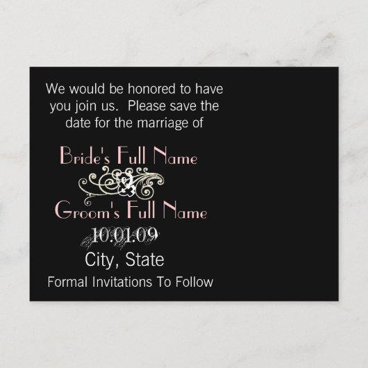 写真の日付を保存 案内ポストカード (裏面)