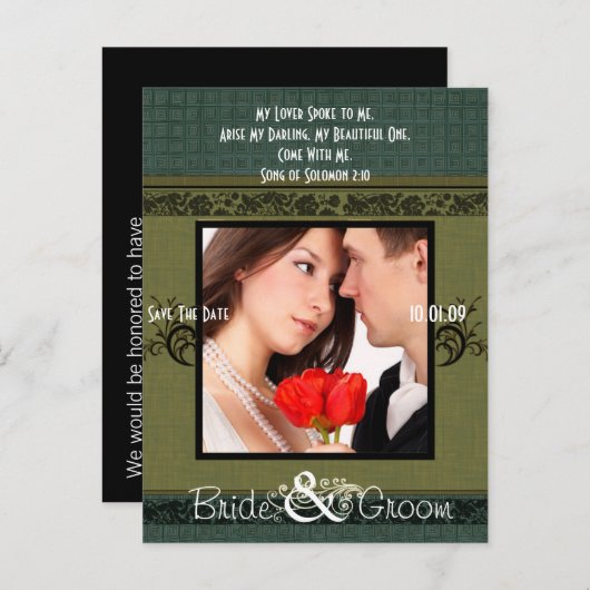 写真の日付を保存 案内ポストカード (正面/裏面)