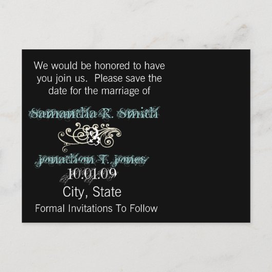 写真の日付を保存 案内ポストカード (裏面)