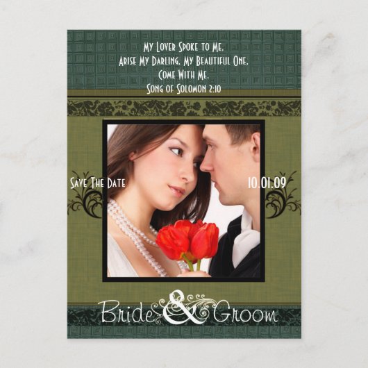 写真の日付を保存 案内ポストカード (正面)