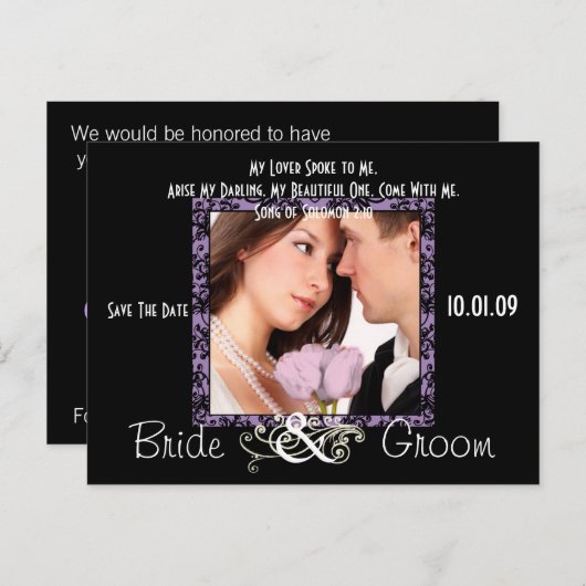 写真の日付を保存 案内ポストカード (正面/裏面)