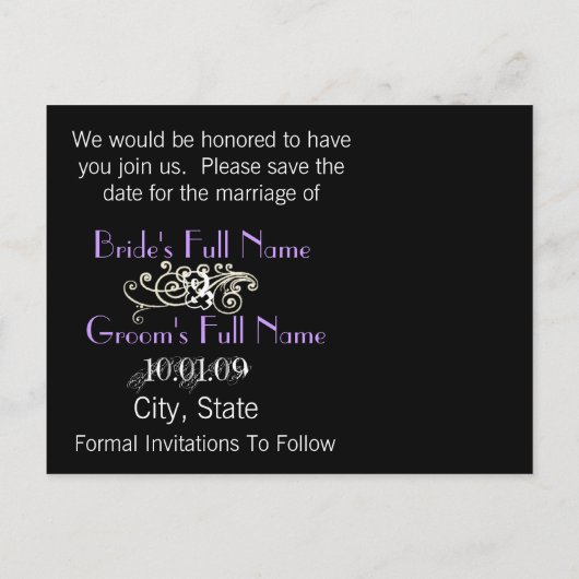 写真の日付を保存 案内ポストカード (裏面)