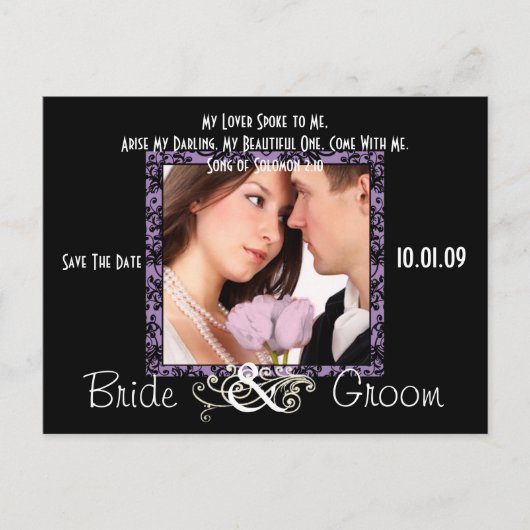 写真の日付を保存 案内ポストカード (正面)