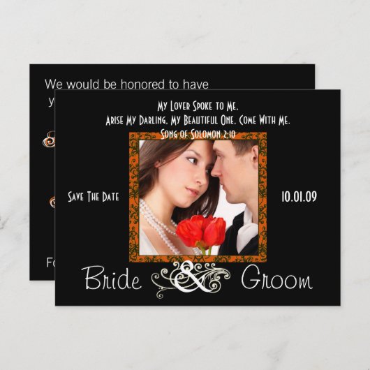 写真の日付を保存 案内ポストカード (正面/裏面)