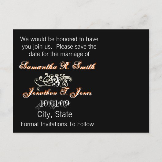 写真の日付を保存 案内ポストカード (裏面)