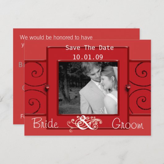 写真の日付を保存 案内ポストカード (正面/裏面)