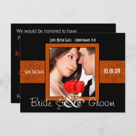 写真の日付を保存 案内ポストカード (正面/裏面)