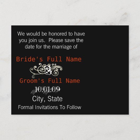 写真の日付を保存 案内ポストカード (裏面)