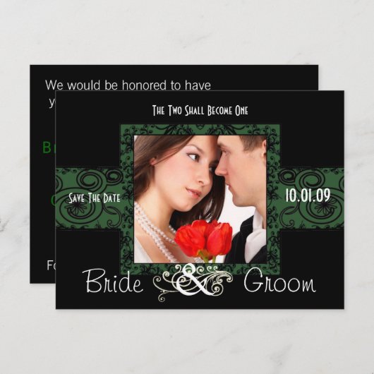 写真の日付を保存 案内ポストカード (正面/裏面)