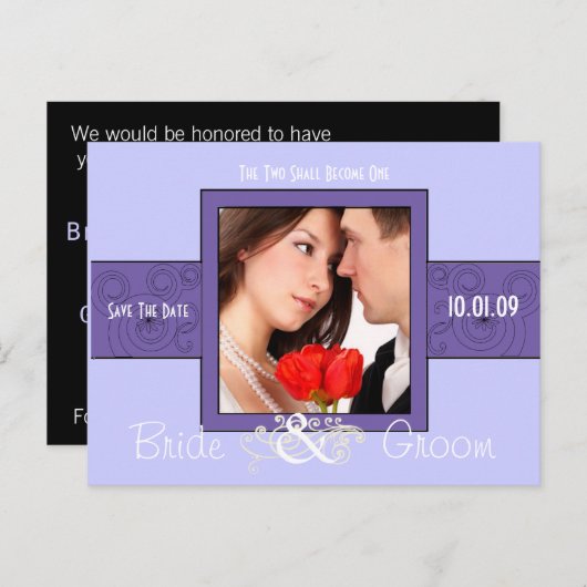 写真の日付を保存 案内ポストカード (正面/裏面)