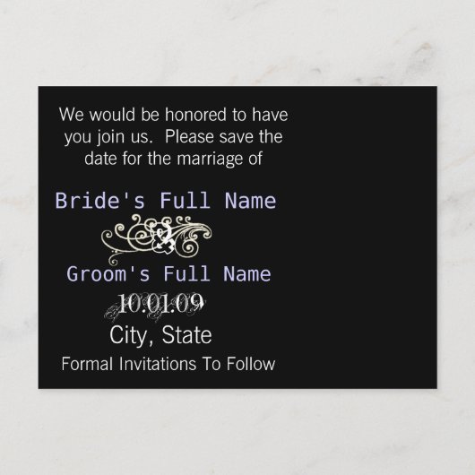 写真の日付を保存 案内ポストカード (裏面)