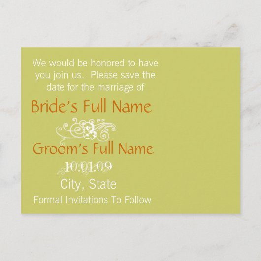 写真の日付を保存 案内ポストカード (裏面)