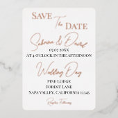 写真の日付を保存 箔招待状 (正面)