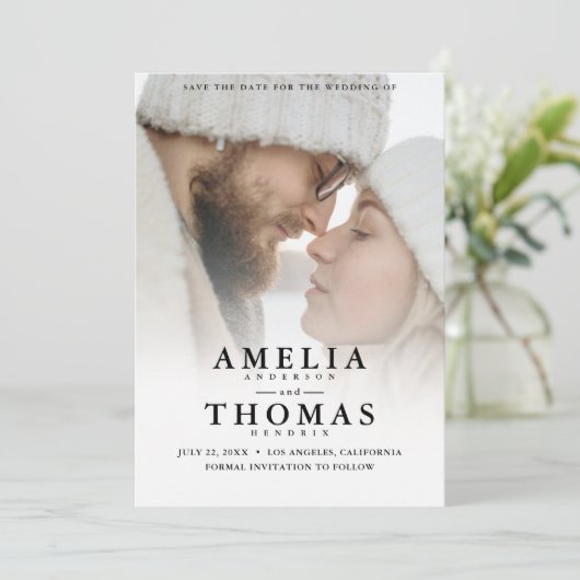 写真の日付を保結婚存 招待状 (スタンド正面)