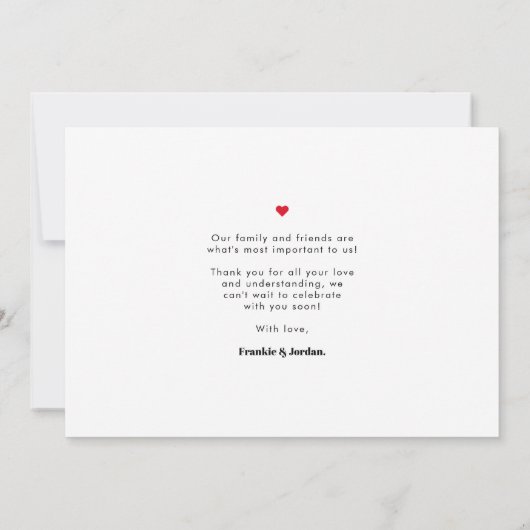 写真の日付を結婚変更する 招待状 (裏面)