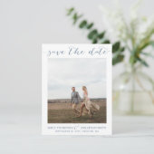 写真の日付を1つの写真ダスティブルーで保存 セーブザデート (スタンド正面)