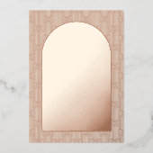 写真の日付ゴールドフォイルのカードを保存 箔招待状 (正面)