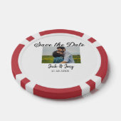 写真の日付シンプル名を追加ミニマルする日付の保存 ポーカーチップ (シングル)