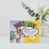 写真の日付変更おもしろいモダン漫画 ポストカード (スタンド正面)