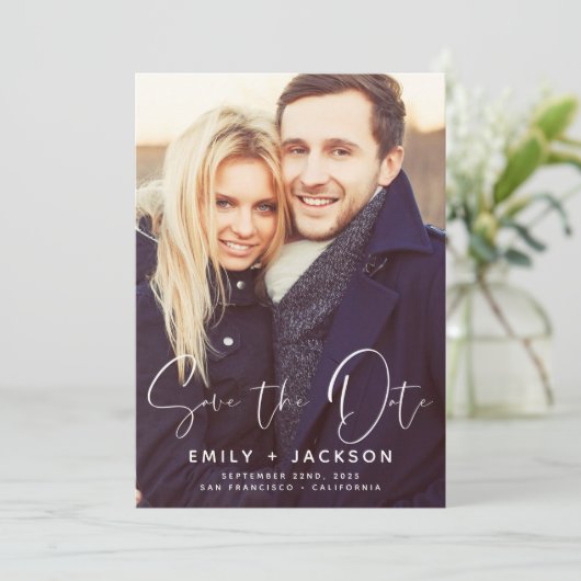 写真の日付招待状の保存 セーブザデート