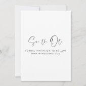 写真の日付招待状の保存 セーブザデート (裏面)