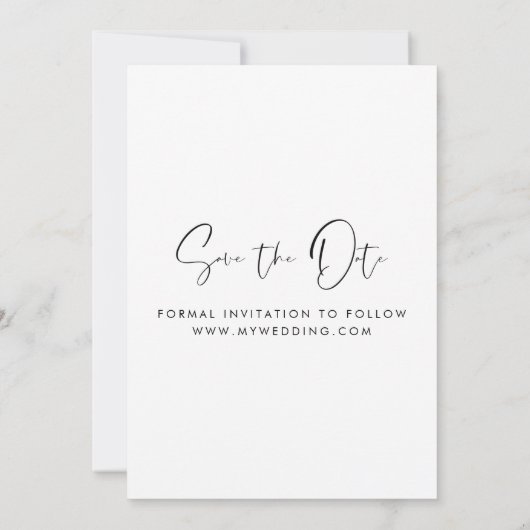 写真の日付招待状の保存 セーブザデート (裏面)