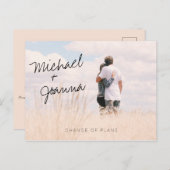 写真の日付結婚の変更 ポストカード (正面/裏面)