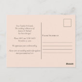 写真の日付結婚の変更 ポストカード (裏面)