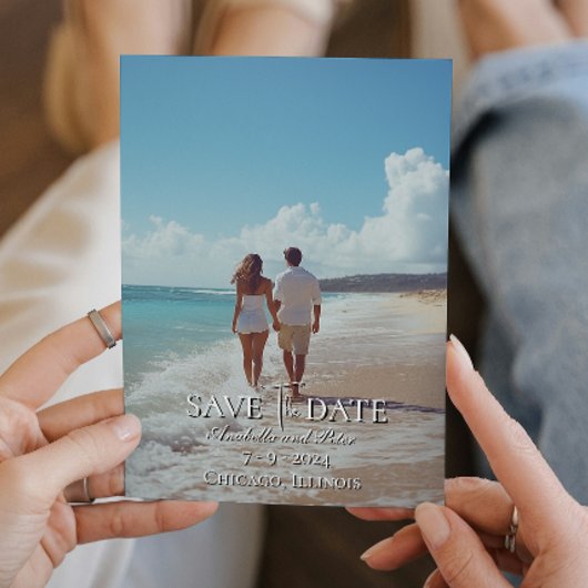 写真の日付結婚を保存カスタムする3 招待状