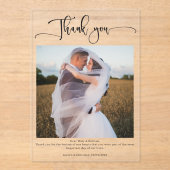 写真の書結婚跡サンキューカード アクリル招待状 (正面)