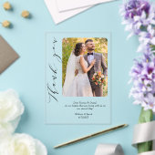 写真の書結婚道の感謝 アクリル招待状 (インサイチュ (ウェディング))