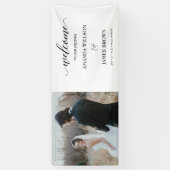 写真の書結婚道スクリプトのウェルカムバナー 横断幕 (縦)