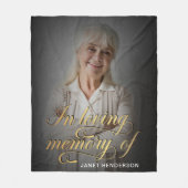 写真の書跡を愛して フリースブランケット (正面)