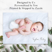 写真の書道の名前誕生の状態新生児 サンキューカード