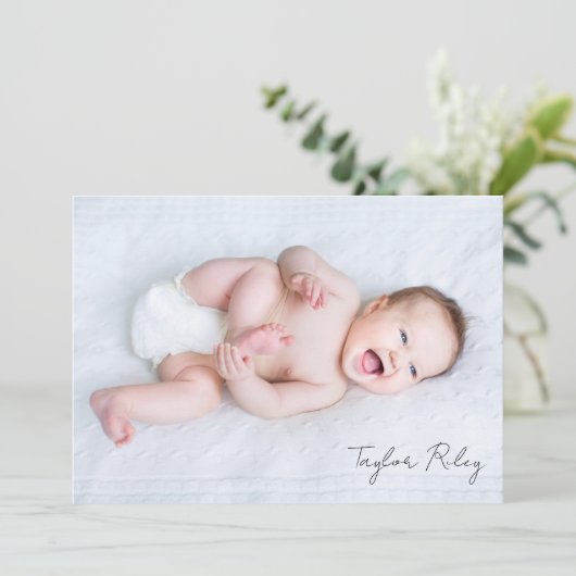 写真の書道の名前誕生の状態新生児 案内状 (スタンド正面)