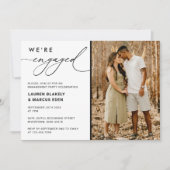 写真の書道私たちは婚約した婚約パーティ 招待状 (正面)