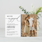 写真の書道私たちは婚約した婚約パーティ 招待状 (スタンド正面)