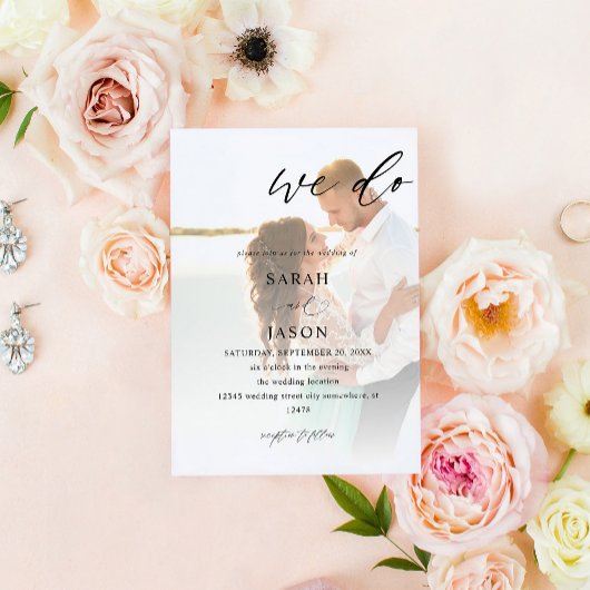 写真の書道結婚を 招待状