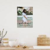 写真の書道赤ちゃんシャワー歓迎サイン ポスター (キッチン)