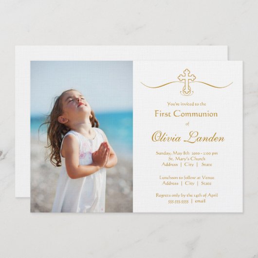 写真の最初のコミュニティ招待状 招待状 (正面/裏面)