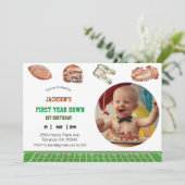 写真の最初の年を過ぎた誕生日の招待 招待状 (スタンド正面)